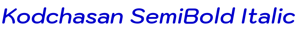 Kodchasan SemiBold Italic الخط
